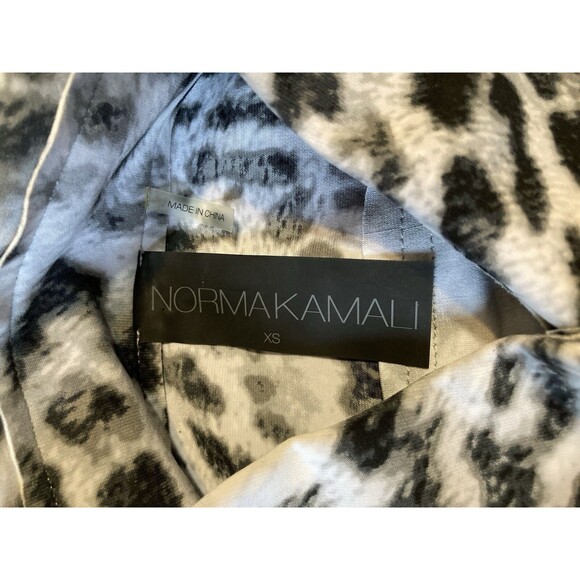 Norma Kamali Black And White Leopard Print Hook & Loop Closure Oversized Sz XS - Picture 5 of 10